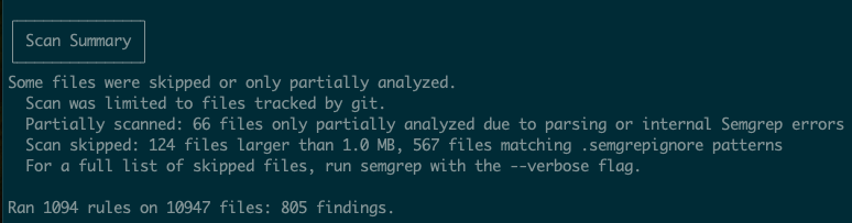 semgrep findings